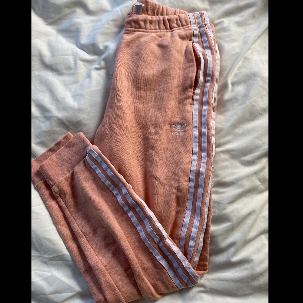 Adidas coral/pink sweatpants
